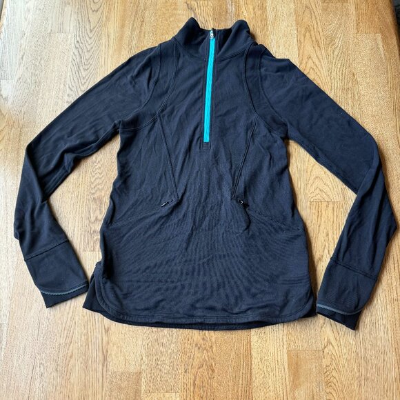 Ivivva Black Half Zip Jacket Girls Size 14 - Picture 1 of 10